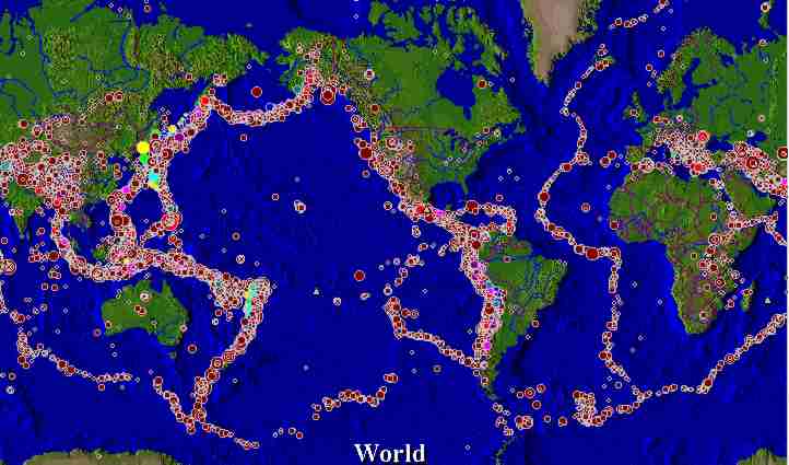world seismicity map
