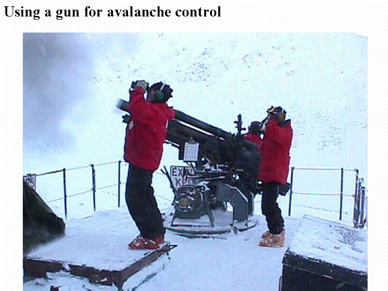 Using a gun for avalanche control