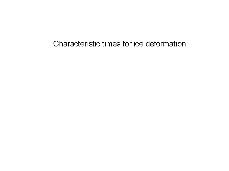 Characteristic times for ice deformation