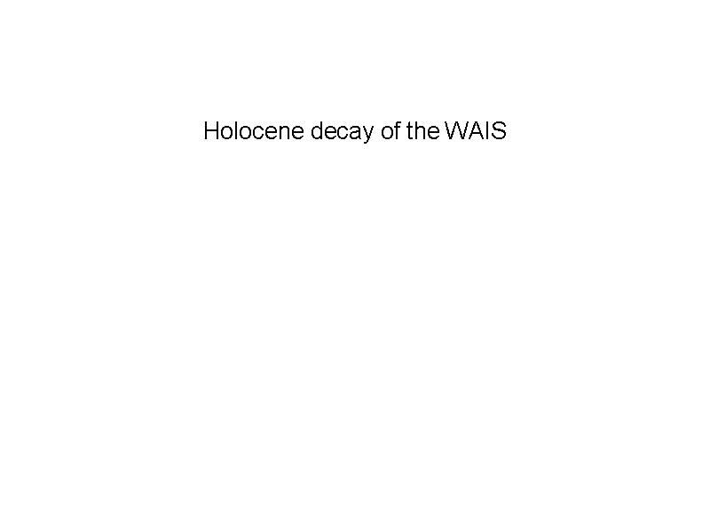 Holocene decay of the WAIS