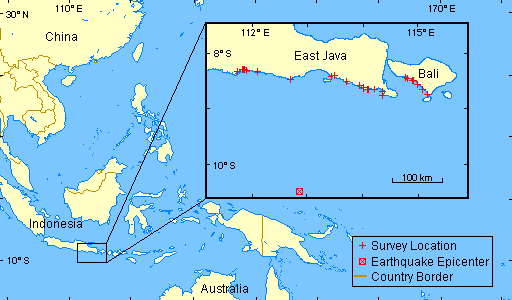 java trench map